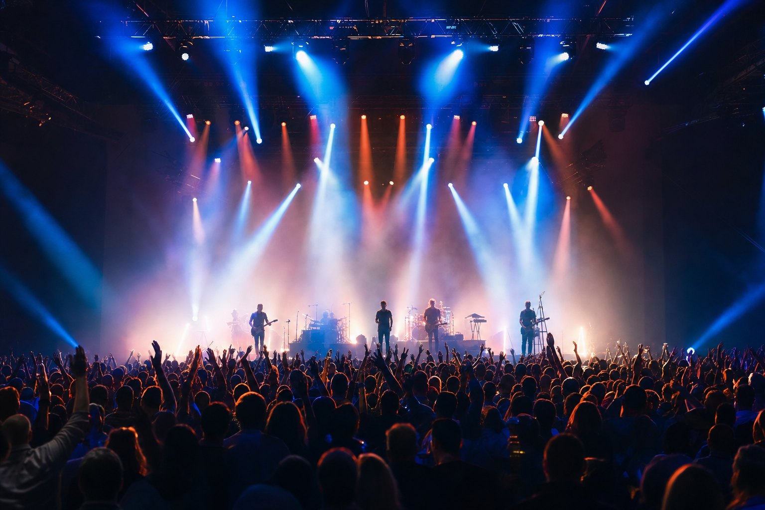 Mega Eventy - koncert - scena w morzu świateł