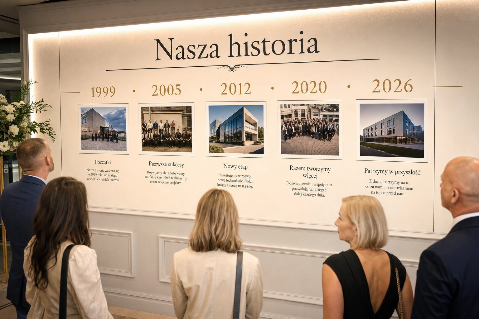 Realizacje Mega Eventy - ściana historii firmy Nasza historia 1999-2026