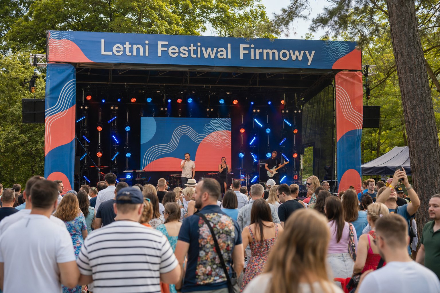 Najczęstsze błędy przy organizacji integracji - scena plenerowa Letni Festiwal Firmowy w parku