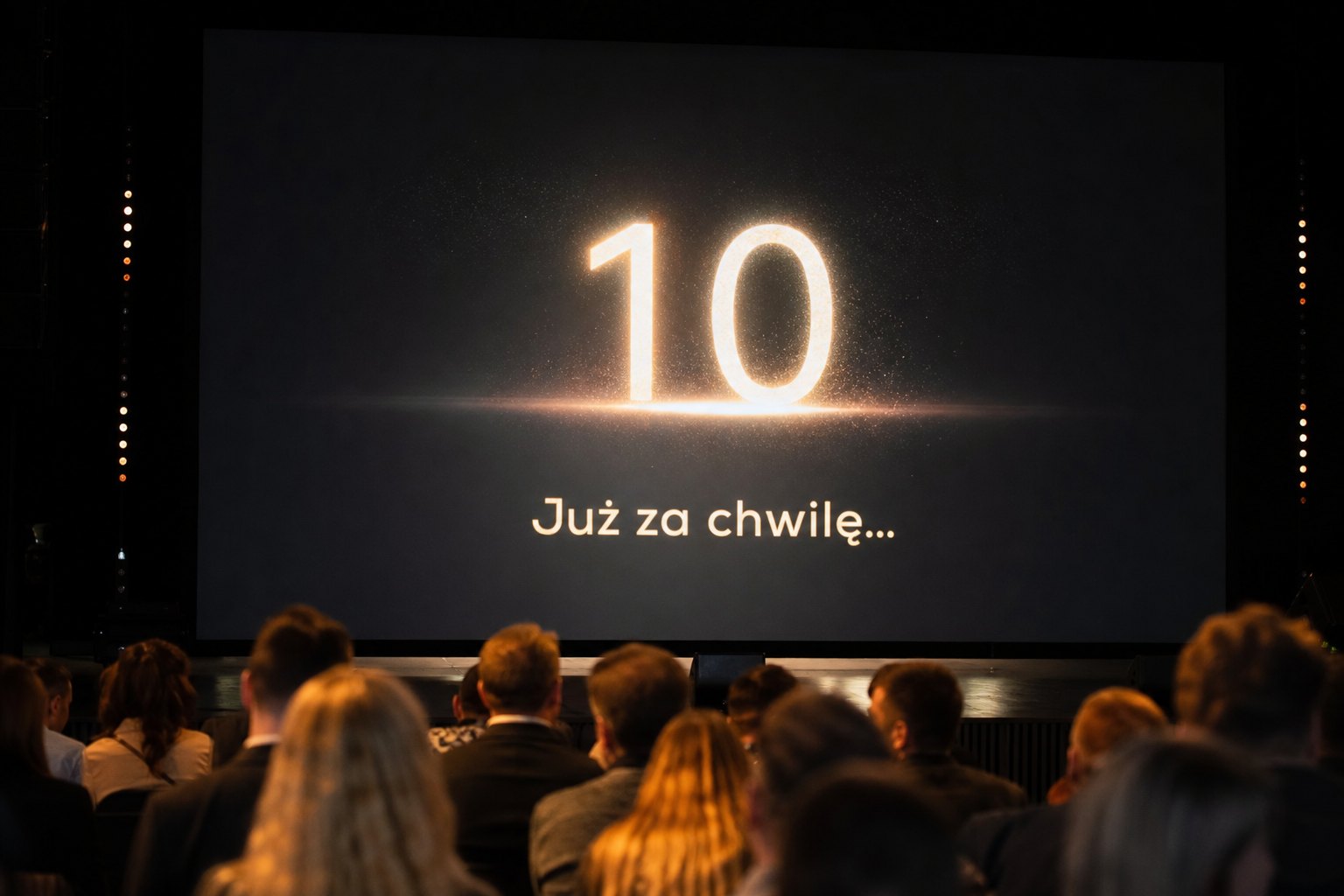 Jak zadbać o dostępność eventu dla wszystkich - odliczanie na ekranie Już za chwilę